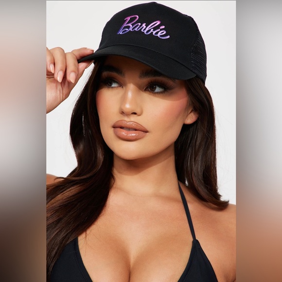 Black Barbie Trucker Hat - Picture 4 of 5